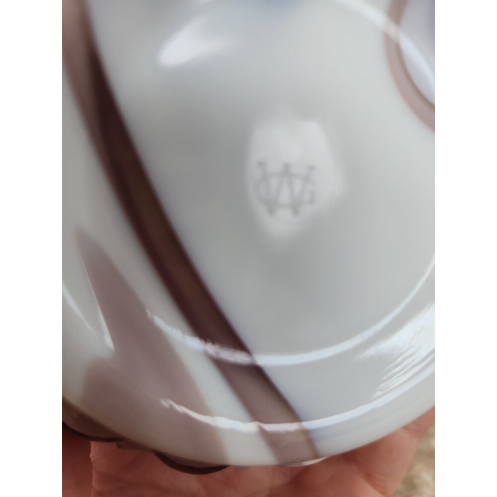 Westmoreland Milk Glass Purple Slag Bowl - Picture 5 of 5